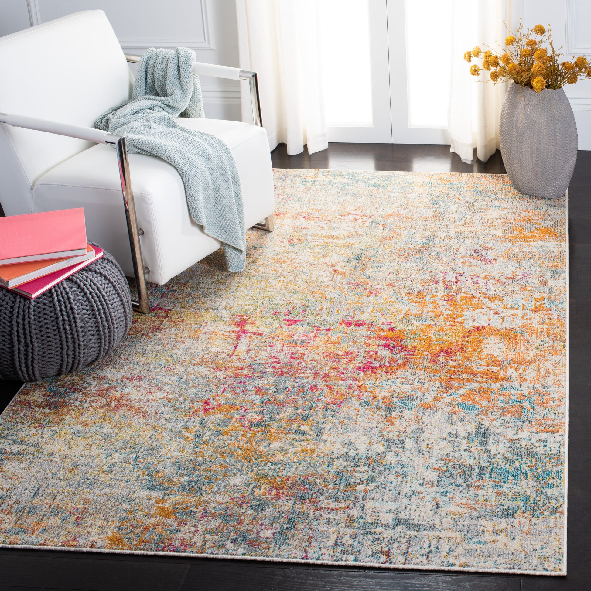 Safavieh Madison Mad460G Grey/Turquoise Area Rug