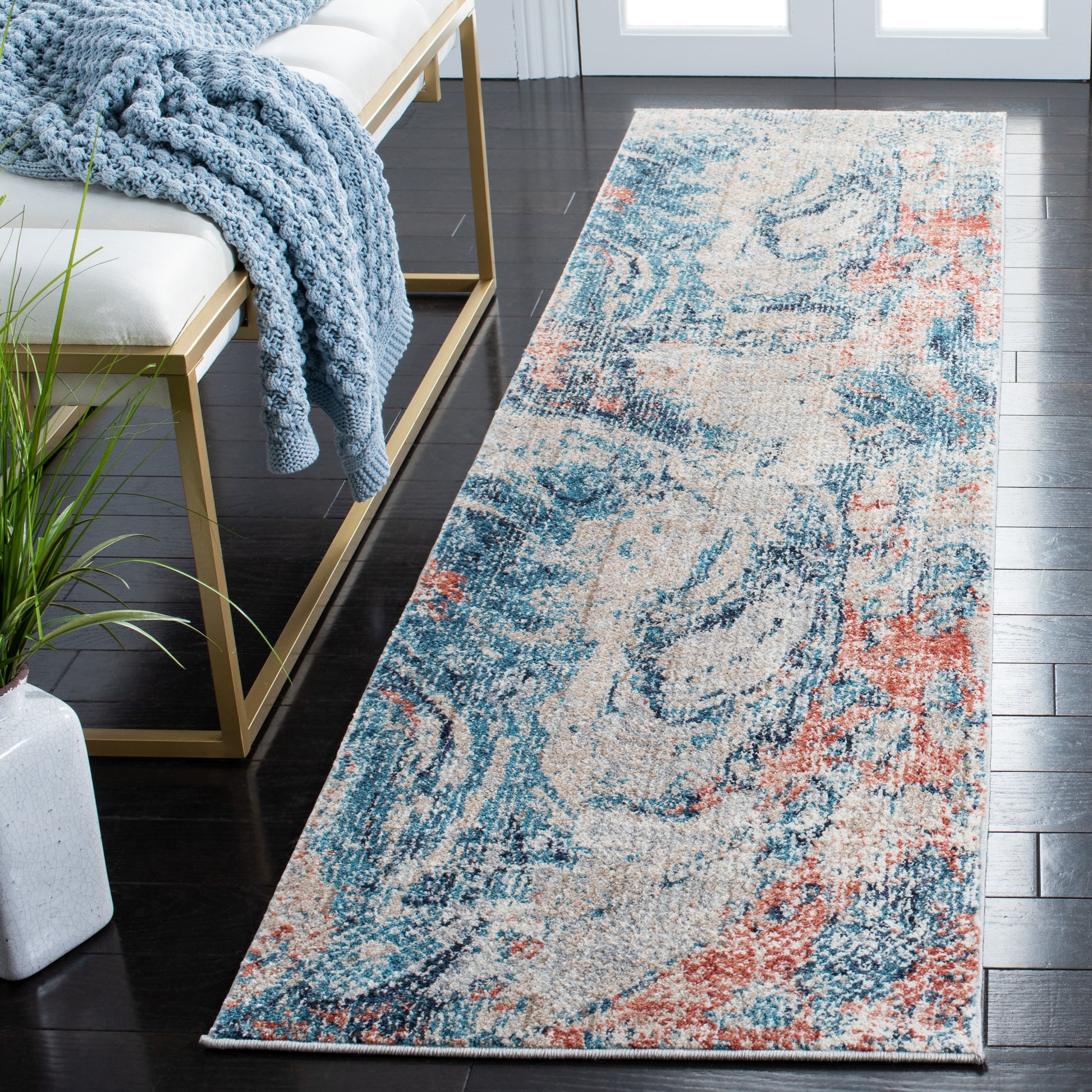 Safavieh Madison Mad461B Beige/Blue Area Rug