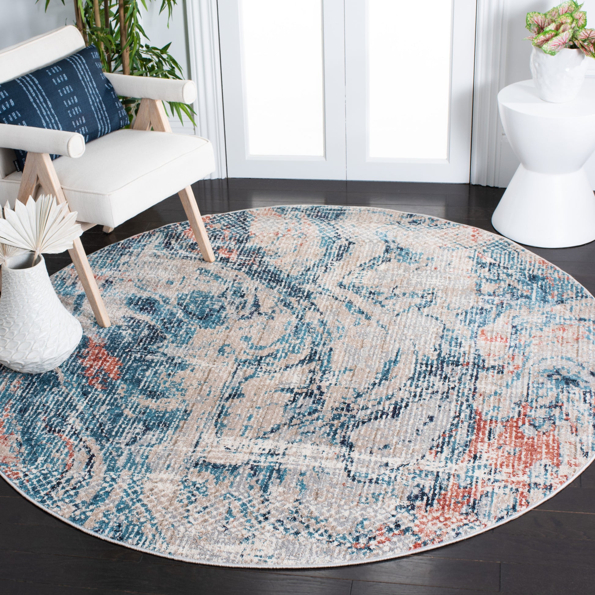 Safavieh Madison Mad461B Beige/Blue Area Rug