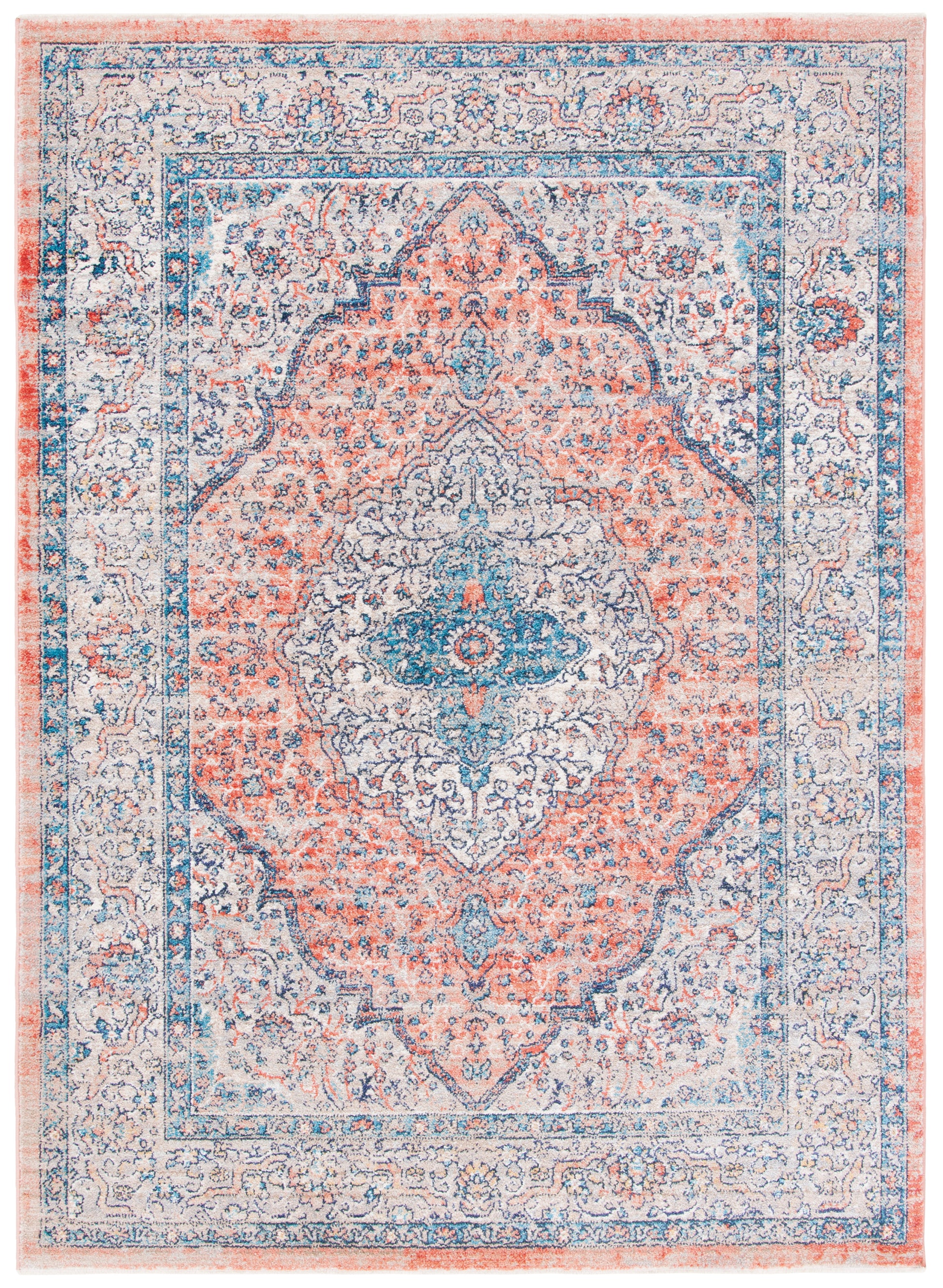 Safavieh Madison Mad465B Beige/Orange Area Rug