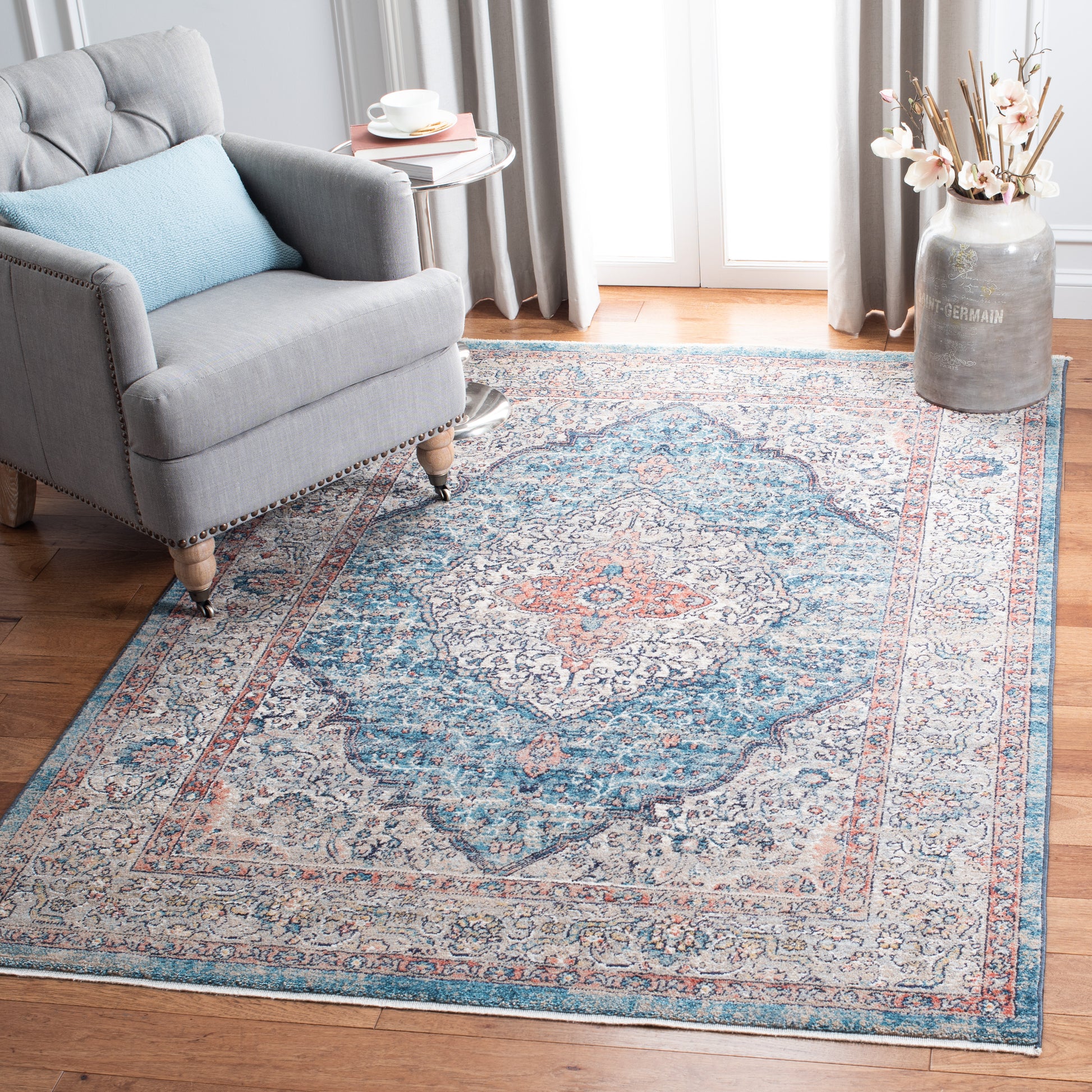 Safavieh Madison Mad465C Beige/Blue Area Rug