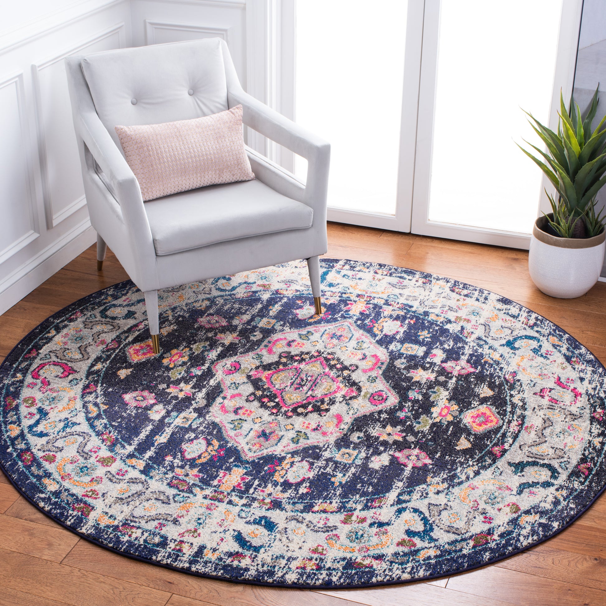 Safavieh Madison Mad468N Navy/Ivory Area Rug