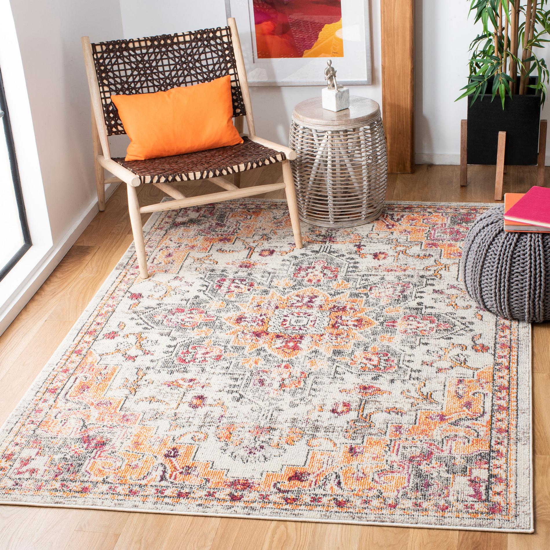 Safavieh Madison Mad473E Beige/Orange Area Rug