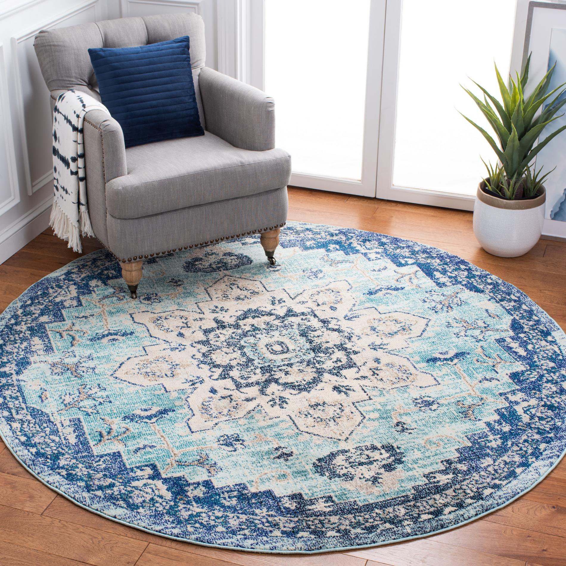 Safavieh Madison Mad473K Teal/Navy Area Rug