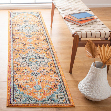 Safavieh Madison Mad473P Orange/Teal Rug.