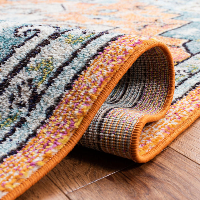 Safavieh Madison Mad473P Orange/Teal Rug.