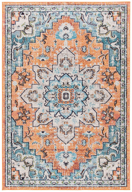 Safavieh Madison Mad473P Orange/Teal Rug.