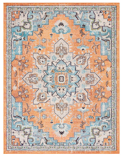 Safavieh Madison Mad473P Orange/Teal Area Rug