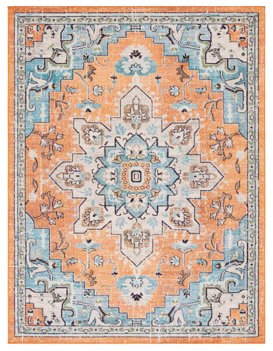 Safavieh Madison Mad473P Orange/Teal Area Rug