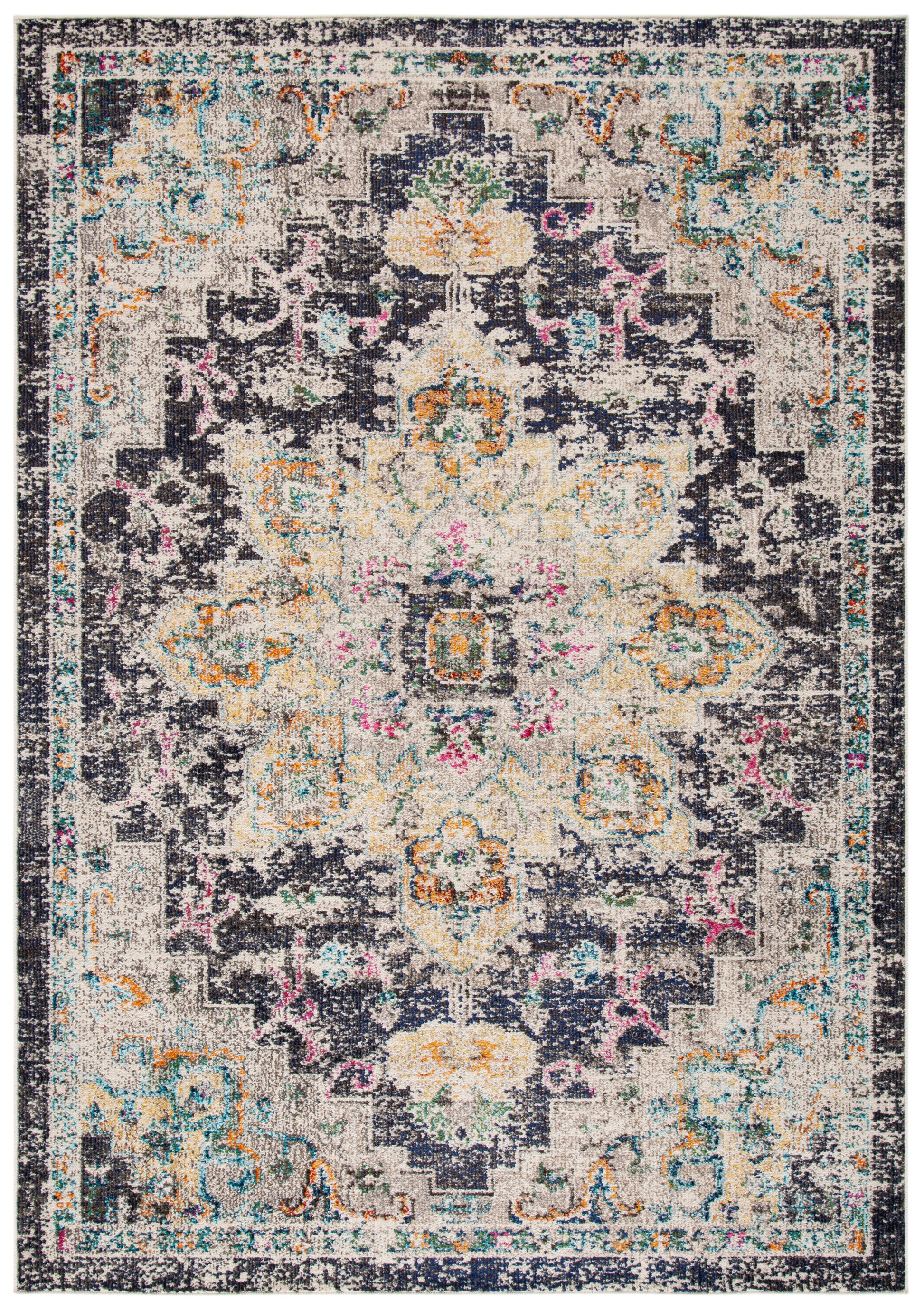 Safavieh Madison Mad473Z Black/Gold Area Rug