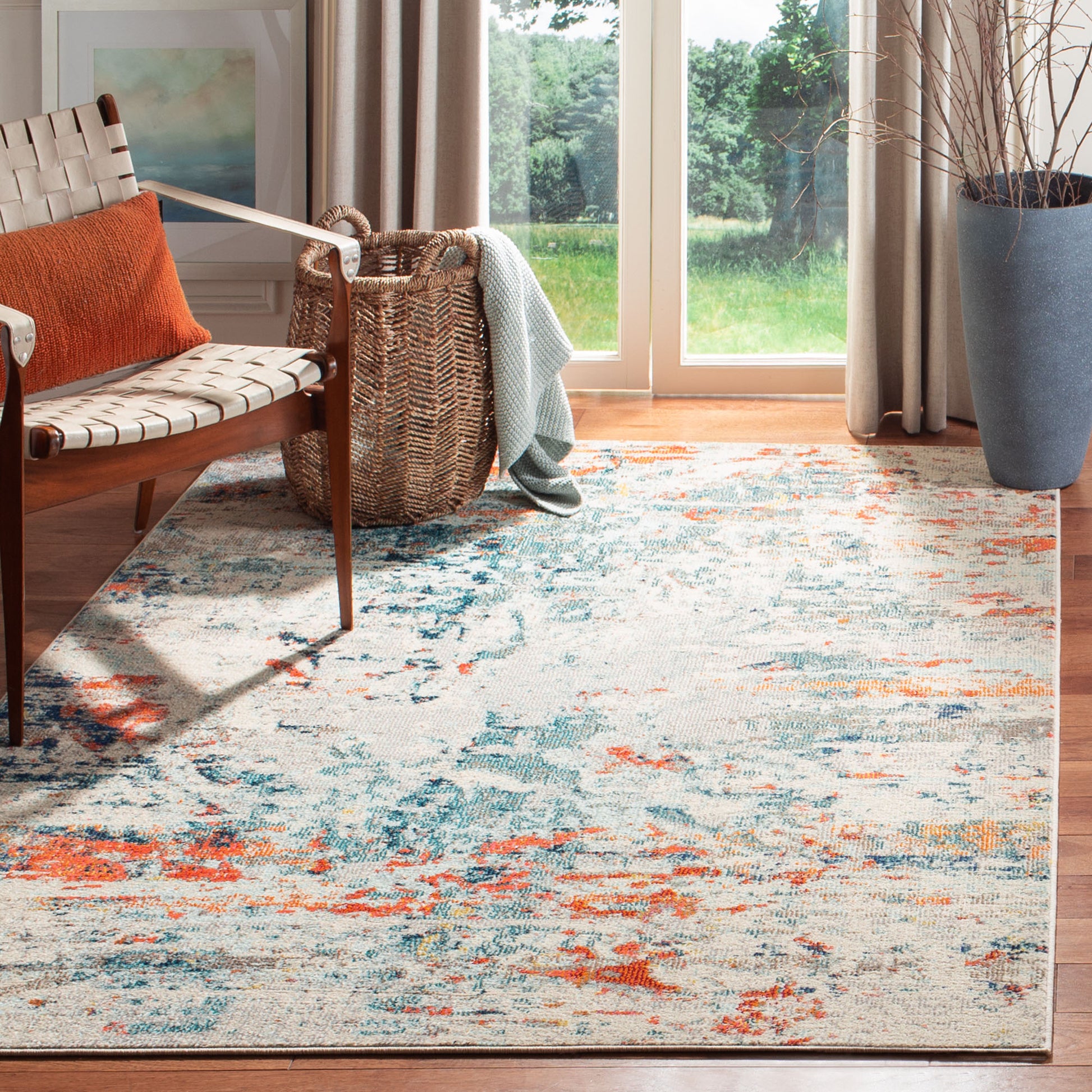 Safavieh Madison Mad478B Cream/Orange Area Rug