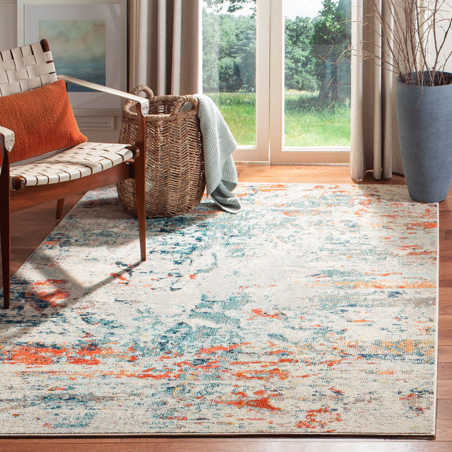 Safavieh Madison Mad478B Cream/Orange Rug.