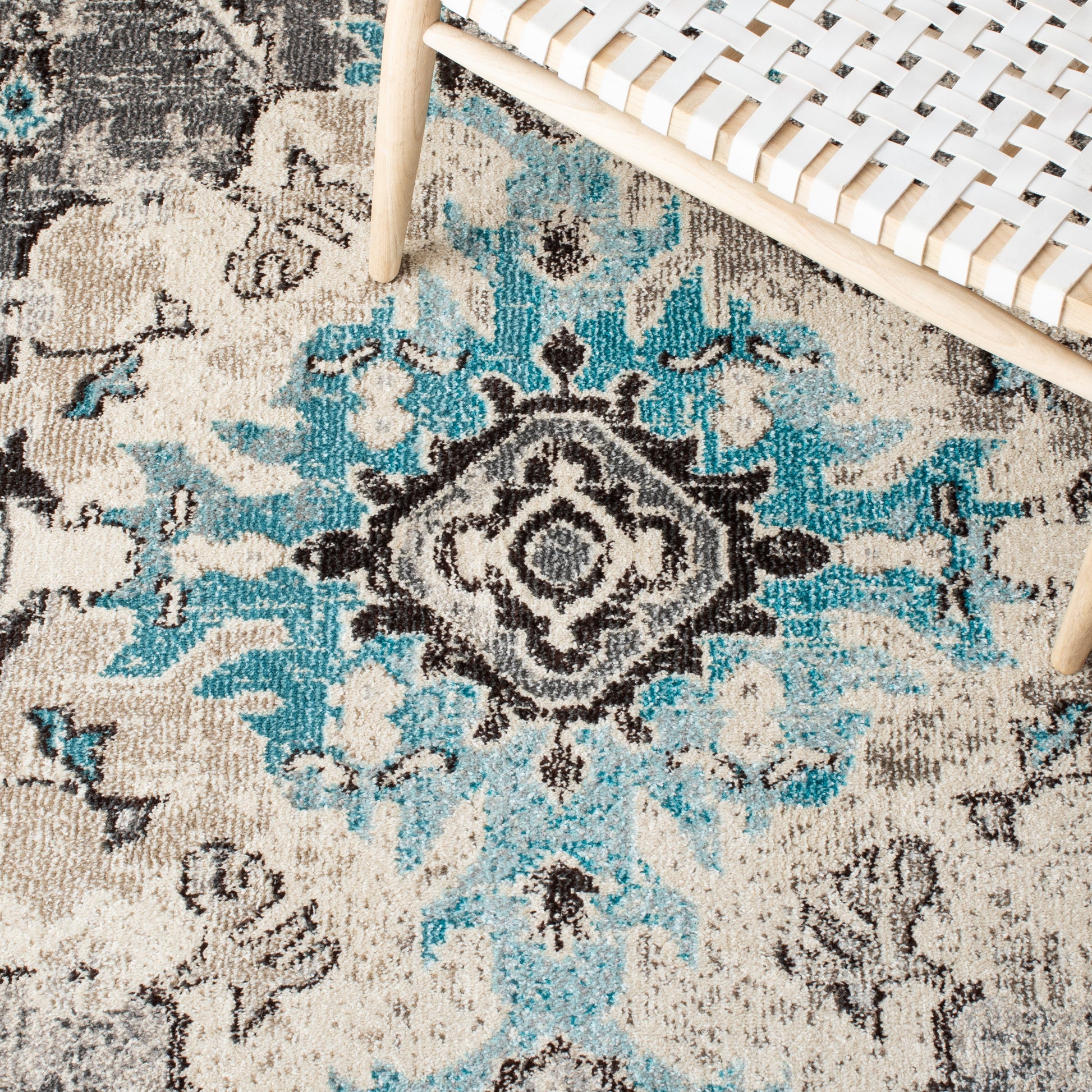 Safavieh Madison Mad484F Grey/Light Blue Area Rug