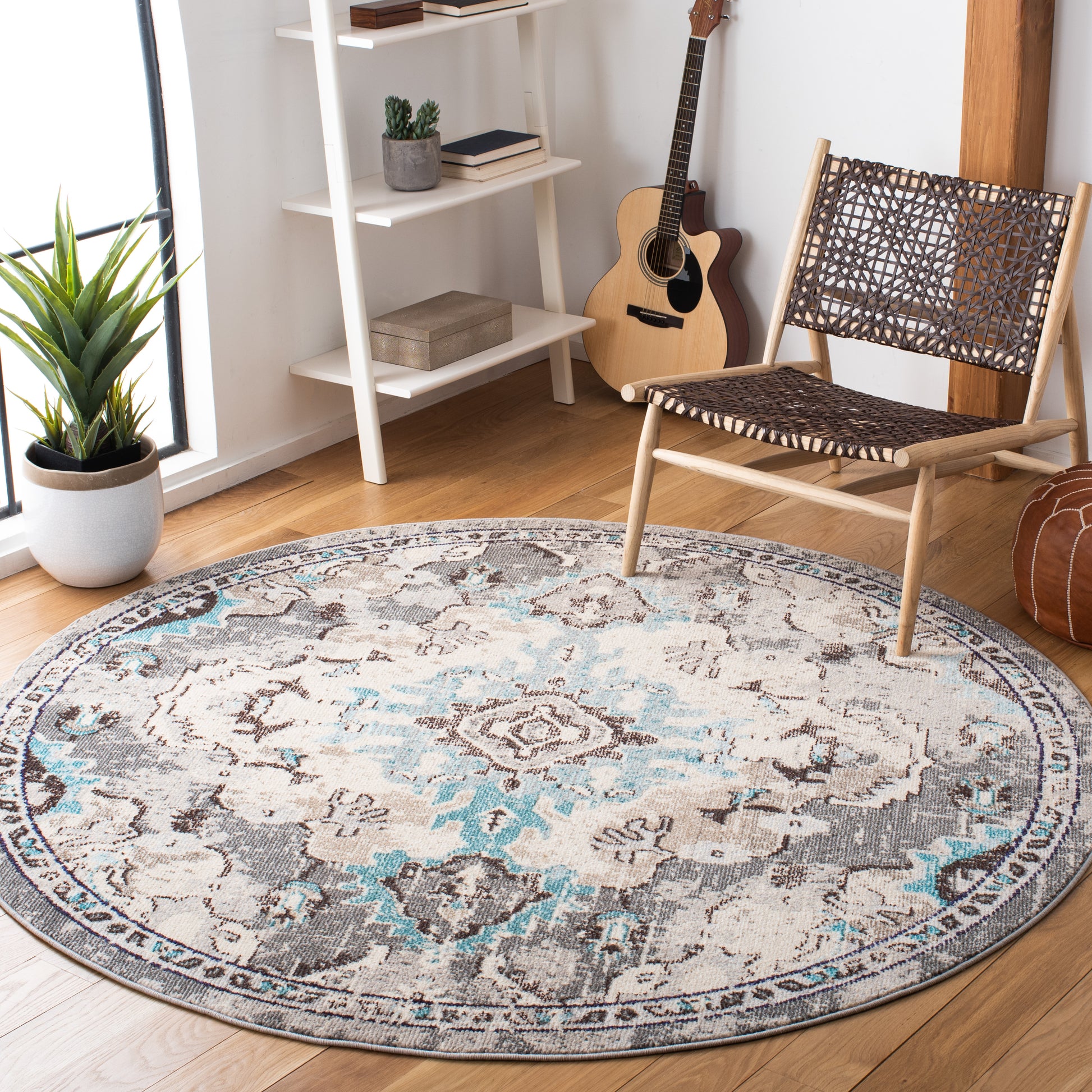 Safavieh Madison Mad484F Grey/Light Blue Area Rug