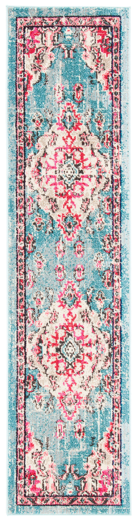 Safavieh Madison Mad484K Light Blue/Fuchsia Rugs.