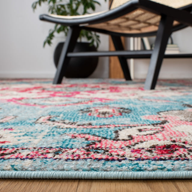 Safavieh Madison Mad484K Light Blue/Fuchsia Rugs.