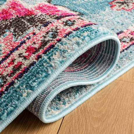 Safavieh Madison Mad484K Light Blue/Fuchsia Rugs.