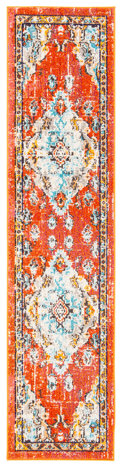 Safavieh Madison Mad484P Orange/Light Blue Area Rug