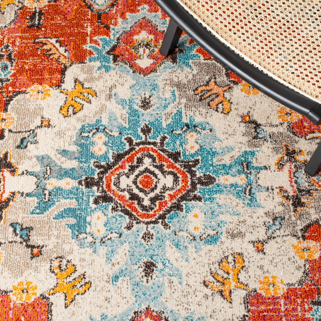 Safavieh Madison Mad484P Orange/Light Blue Rugs.