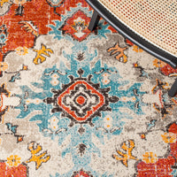 Safavieh Madison Mad484P Orange/Light Blue Area Rug