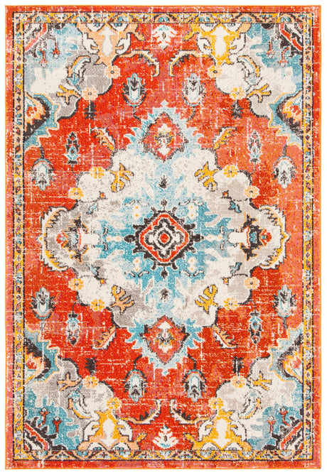 Safavieh Madison Mad484P Orange/Light Blue Rugs.