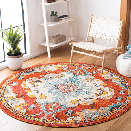 Safavieh Madison Mad484P Orange/Light Blue Rugs.