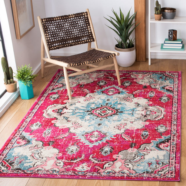 Safavieh Madison Mad484R Fuchsia/Light Blue Rugs.