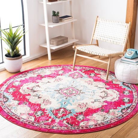 Safavieh Madison Mad484R Fuchsia/Light Blue Rugs.