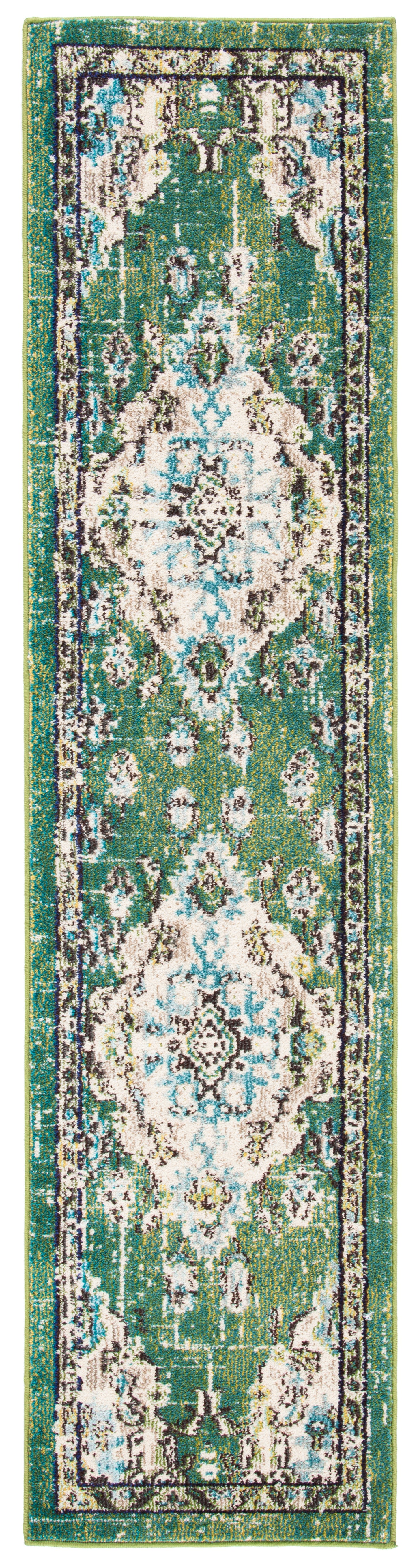 Safavieh Madison Mad484Y Green/Light Blue Area Rug