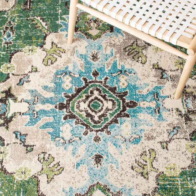 Safavieh Madison Mad484Y Green/Light Blue Rug.