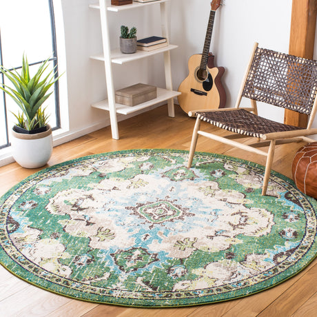 Safavieh Madison Mad484Y Green/Light Blue Rug.