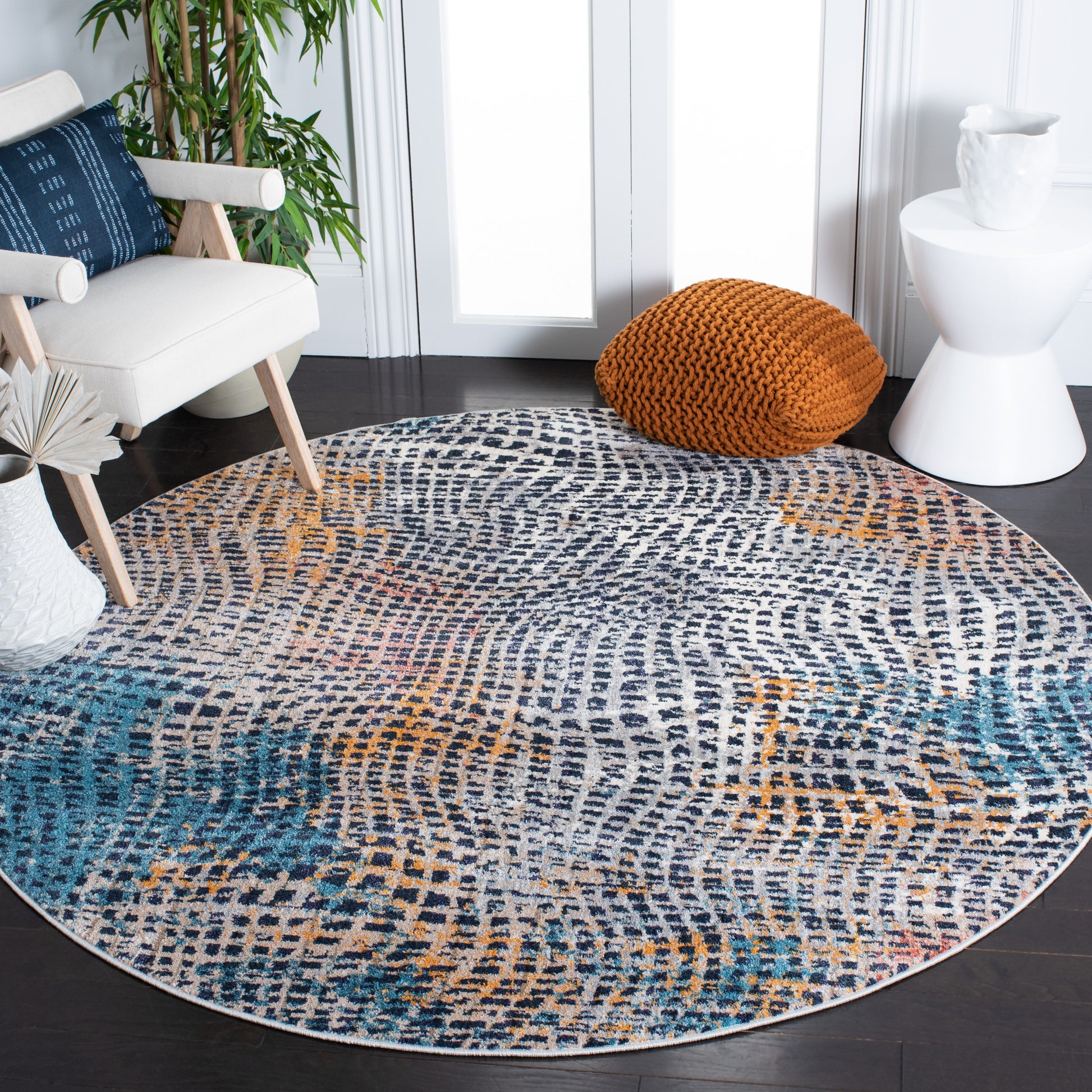 Safavieh Madison Mad495B Beige/Blue Area Rug