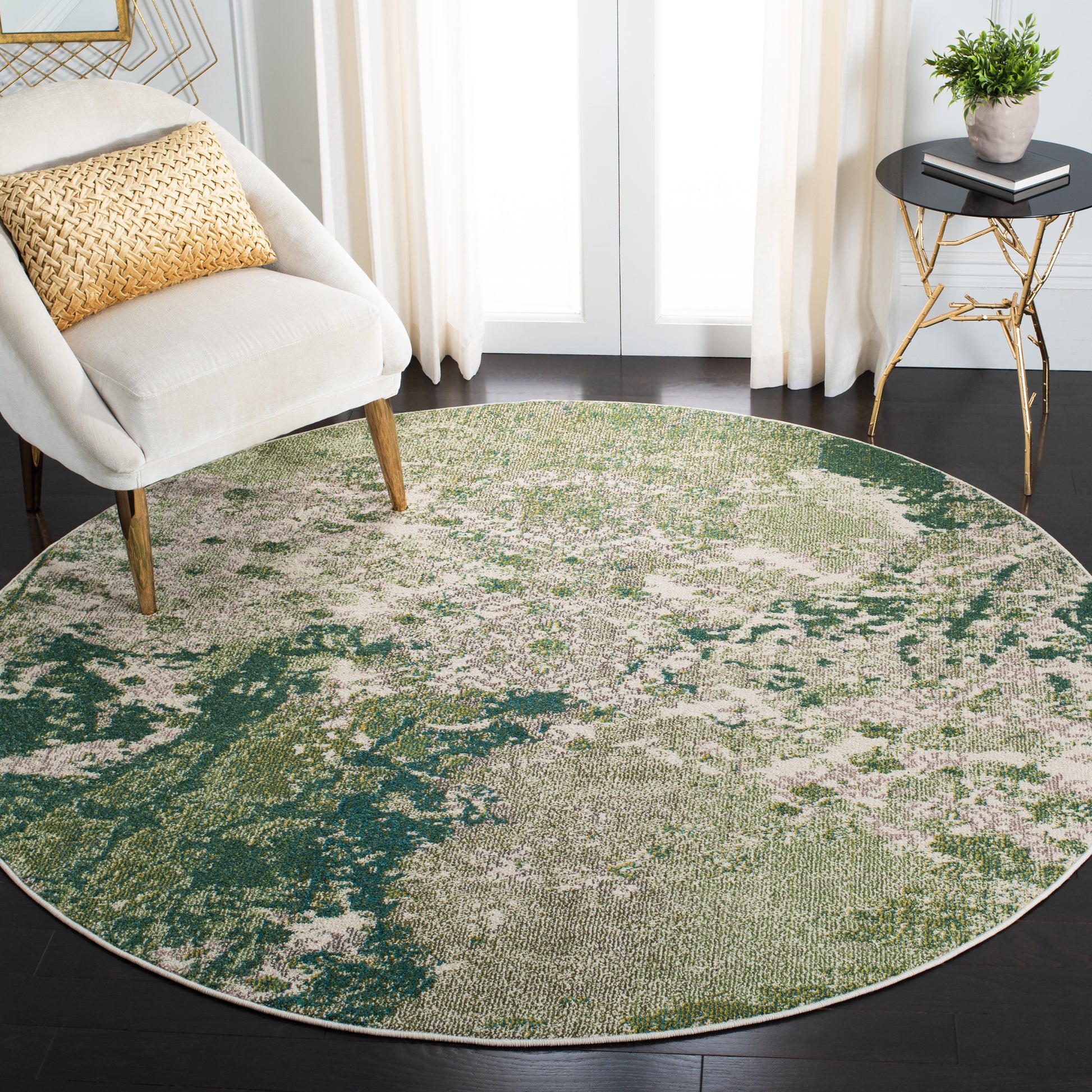 Safavieh Madison Mad499Y Green/Ivory Area Rug