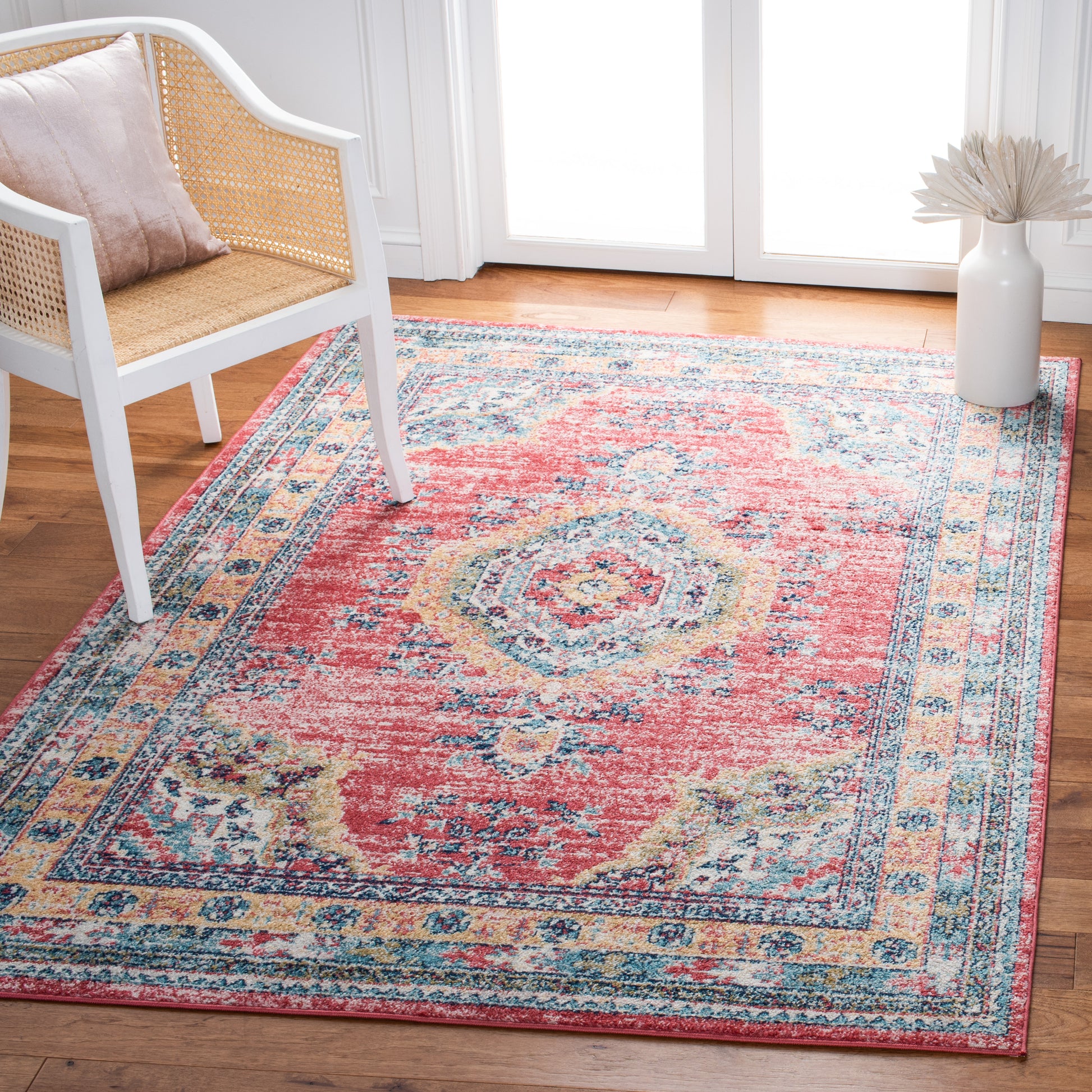 Safavieh Madison Mad658P Orange/Light Blue Area Rug