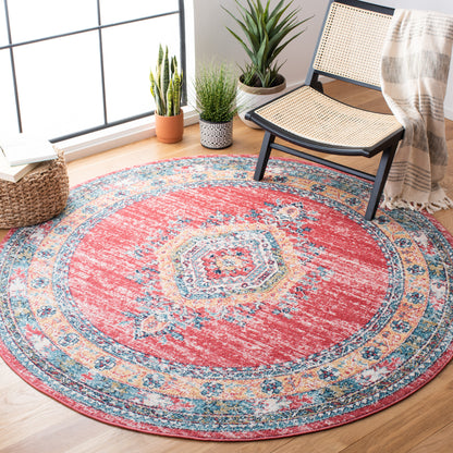 Safavieh Madison Mad658P Orange/Light Blue Area Rug