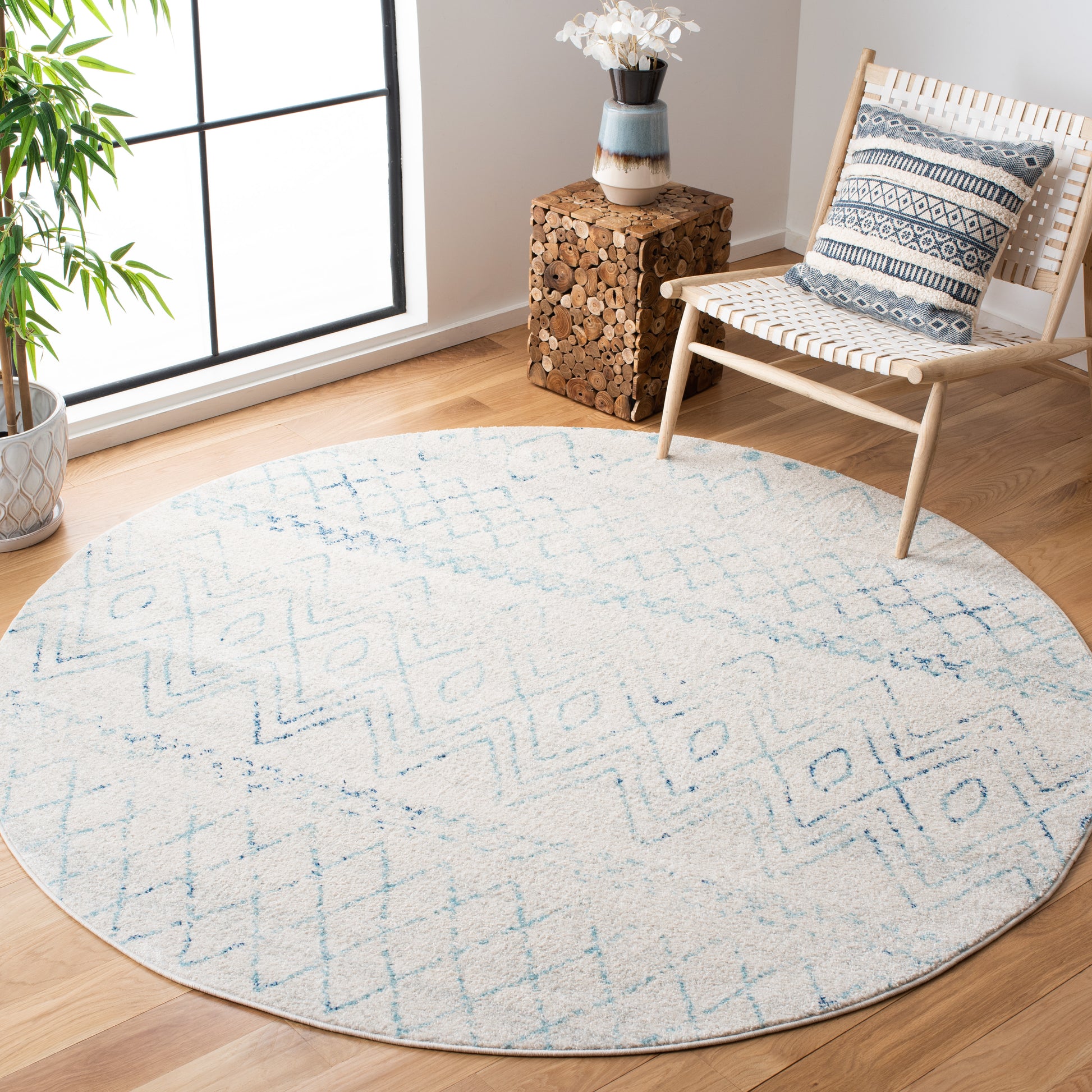 Safavieh Madison Mad798C Ivory/Aqua Area Rug