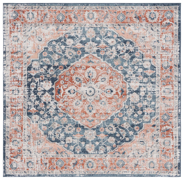 Safavieh Madison Mad836N Navy/Rust Rug.