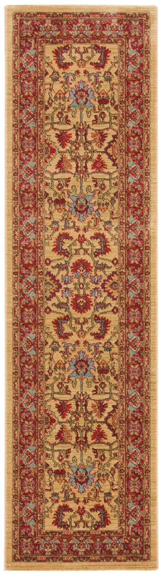 Safavieh Mahal Mah693B Beige/Red Area Rug