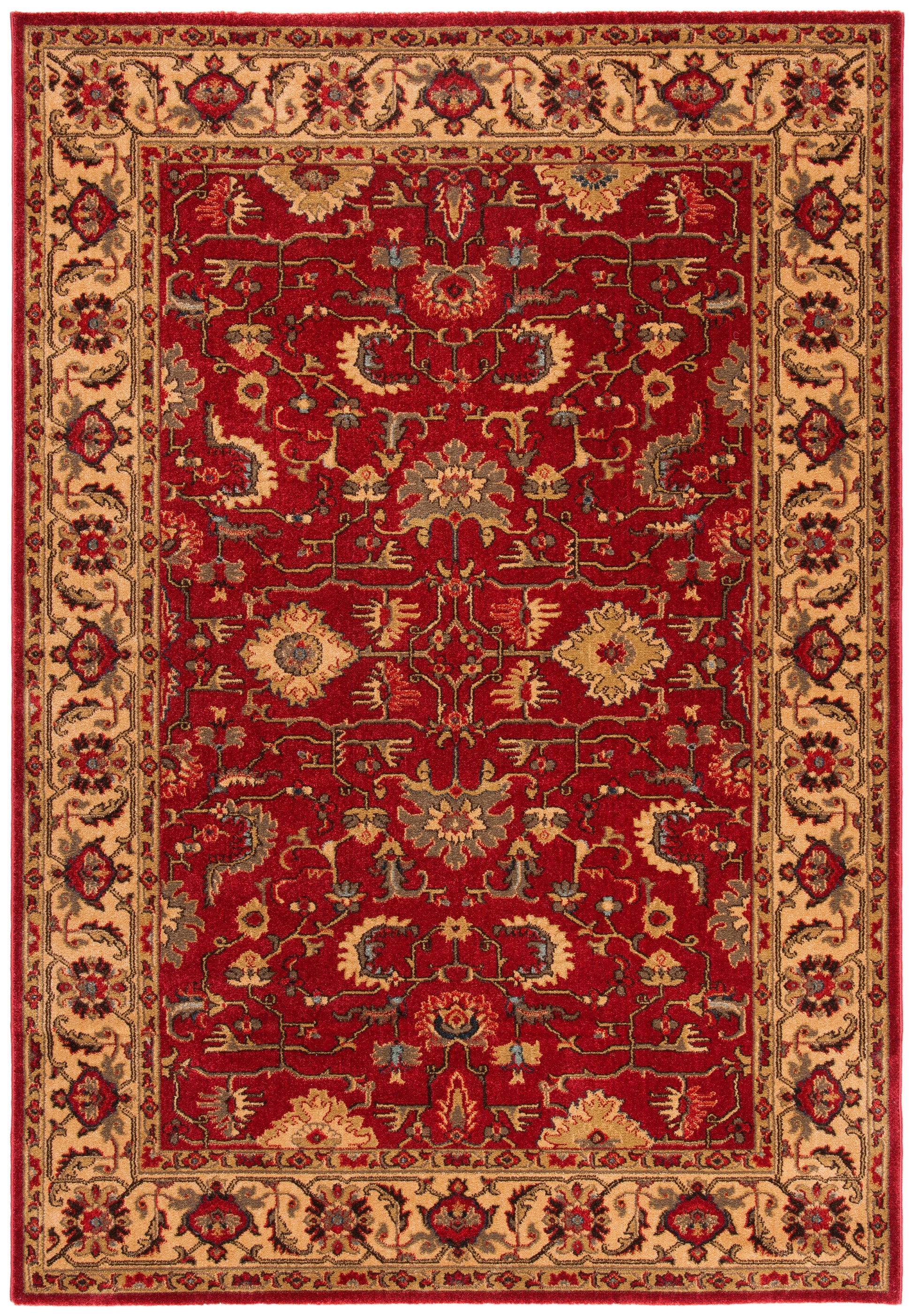 Safavieh Mahal Mah693Q Red/Beige Area Rug