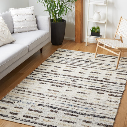 Safavieh Manhattan Man350A Ivory/Dark Brown Area Rug