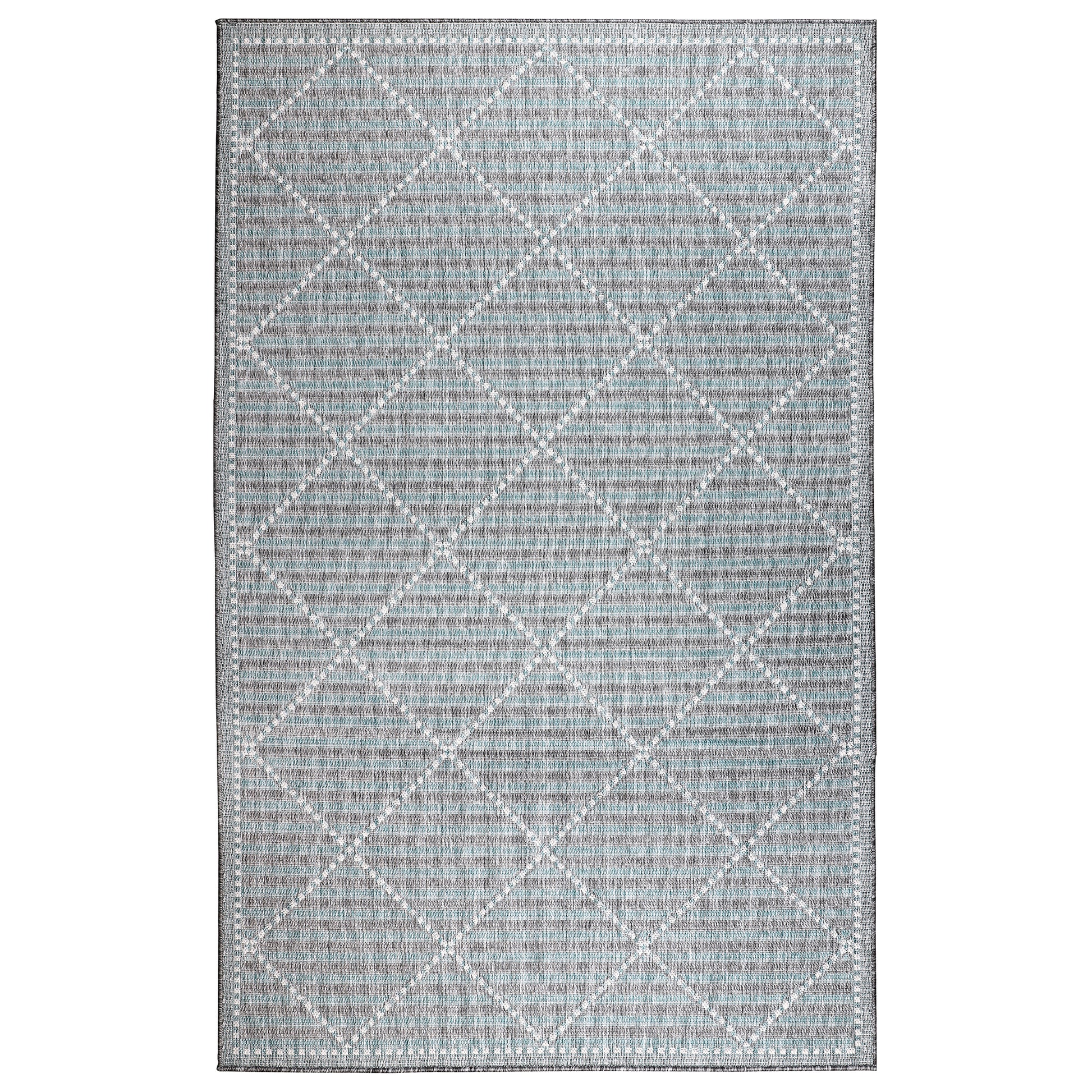 Liora Manne Malibu Checker Diamond 8225/04 Blue Area Rug