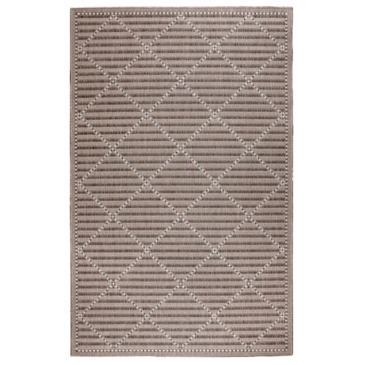 Liora Manne Malibu Checker Diamond 8225/12 Natural Area Rug