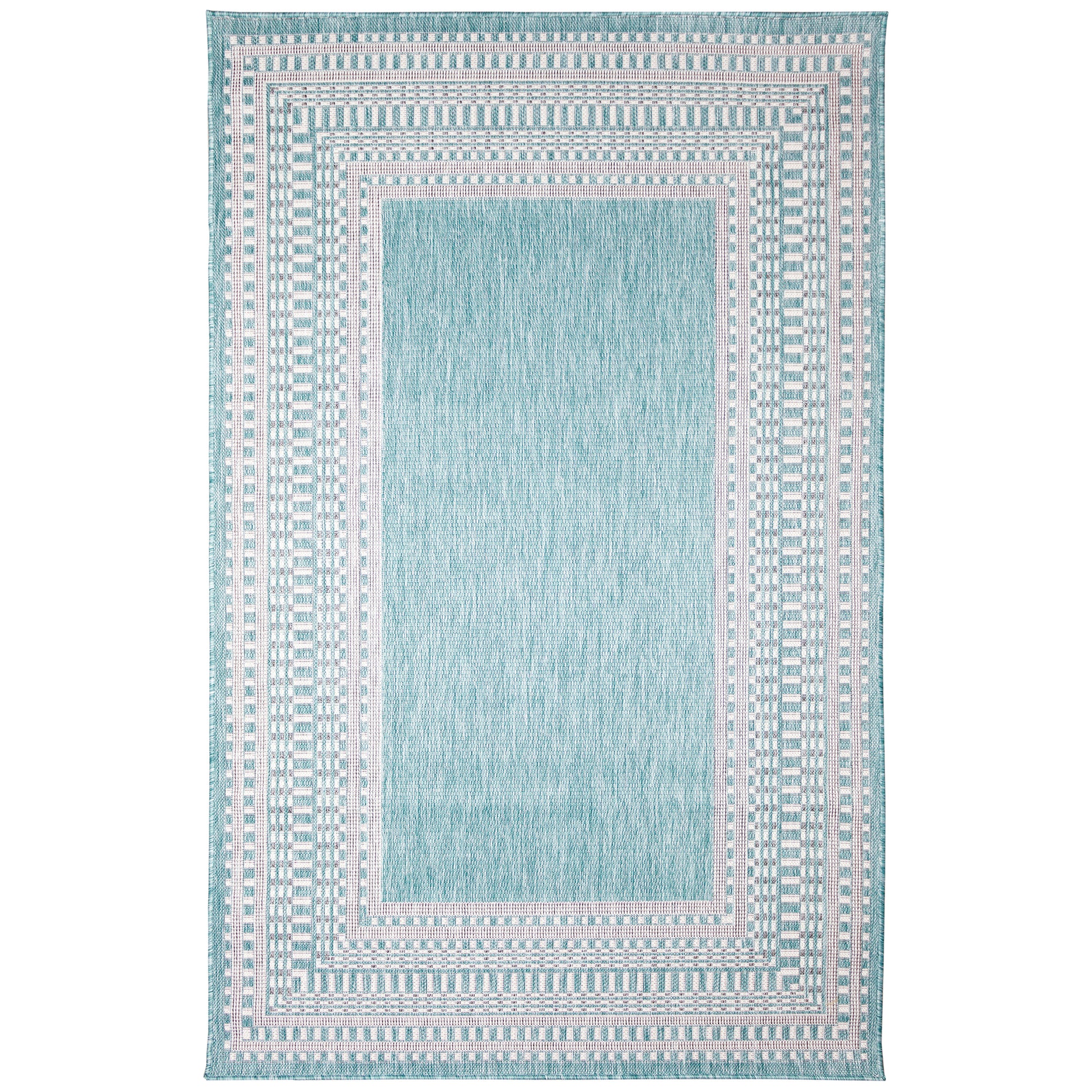 Liora Manne Malibu Etched Border 8228/04 Blue Area Rug