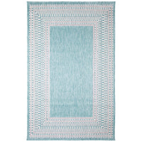 Liora Manne Malibu Etched Border 8228/04 Blue Area Rug