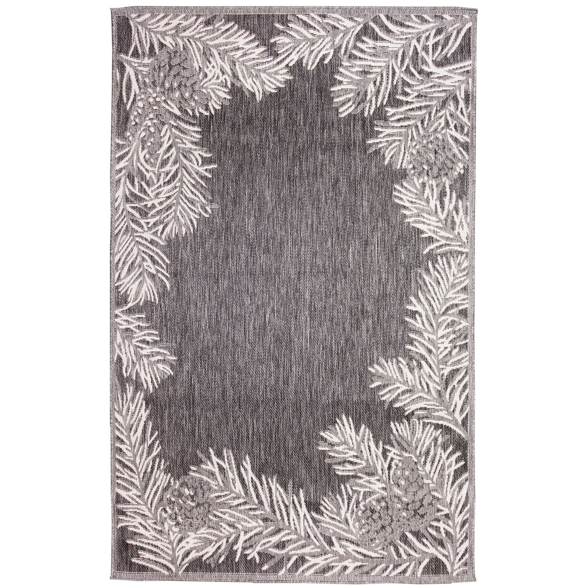 Liora Manne Malibu Pine Border 8235/47 Grey Area Rug