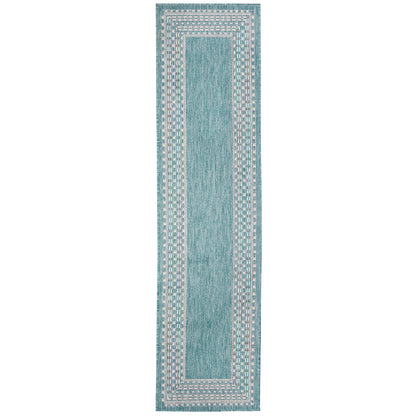 Liora Manne Malibu Etched Border 8228/04 Blue Area Rug