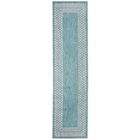 Liora Manne Malibu Etched Border 8228/04 Blue Area Rug