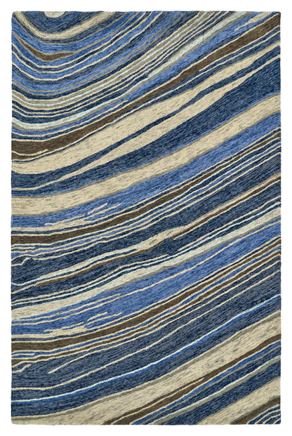 Kaleen Marble Mbl08-17 Blue, Navy, Sand, Pewter Green Area Rug