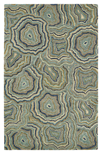 Kaleen Marble Mbl10-91 Teal, Blue, Olive, Sand Area Rug