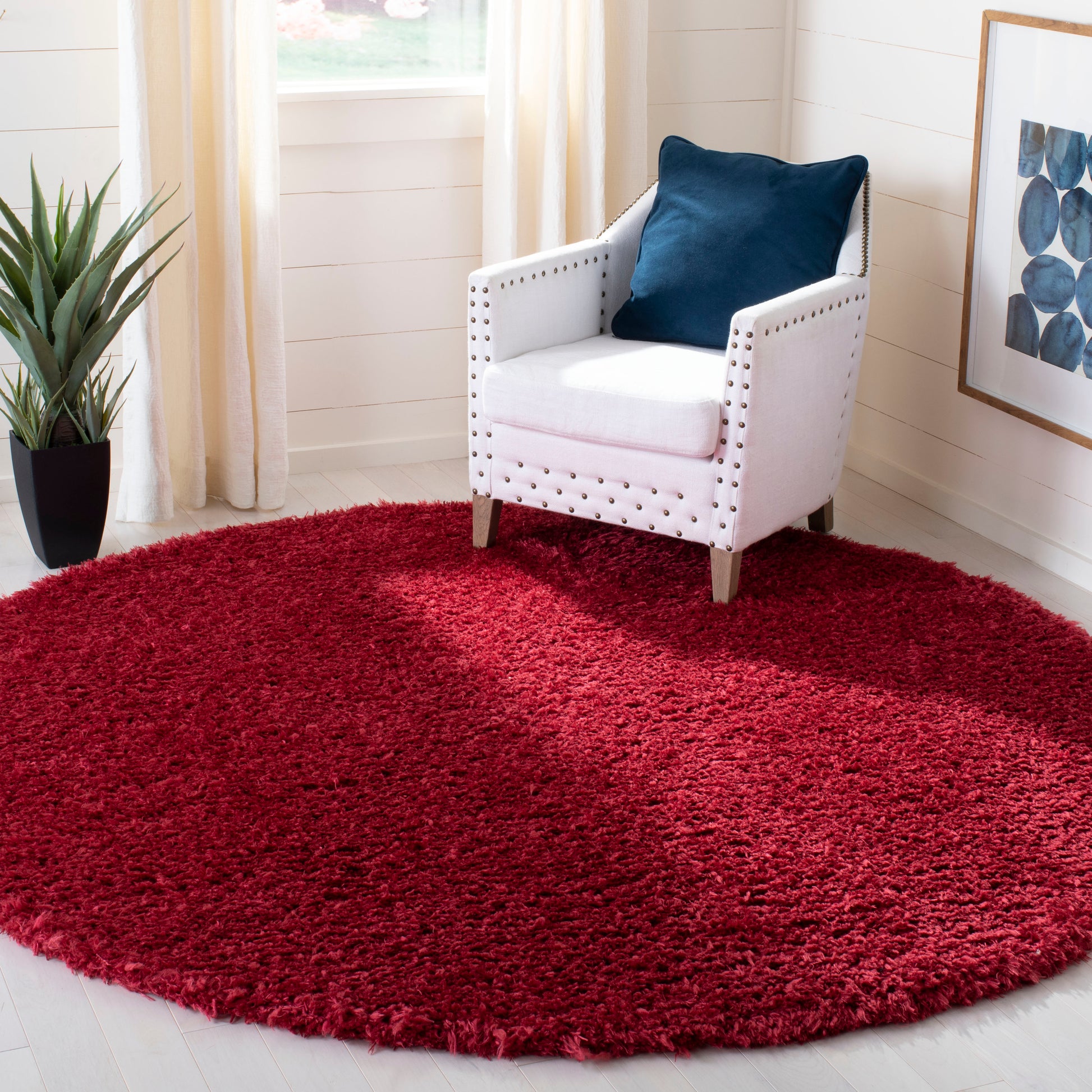 Safavieh Madrid Shag Mdg256Q Red Area Rug